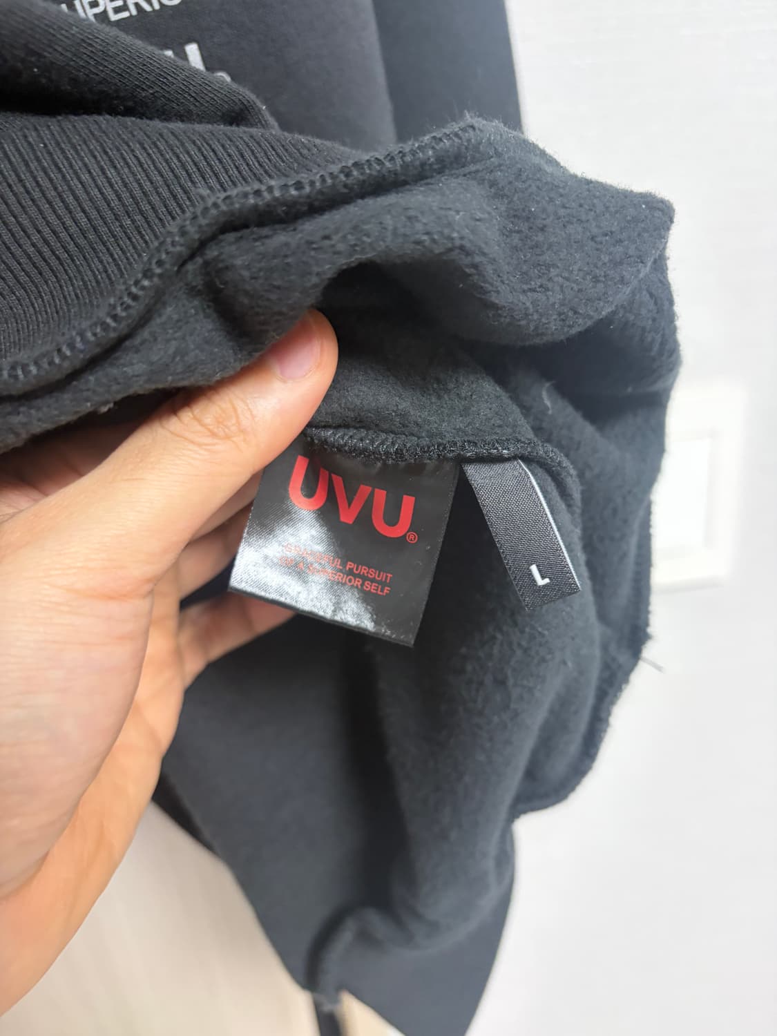UVU 트레이닝 클럽 스웨트셔츠 블랙 리플렉티브 L 상품이미지5