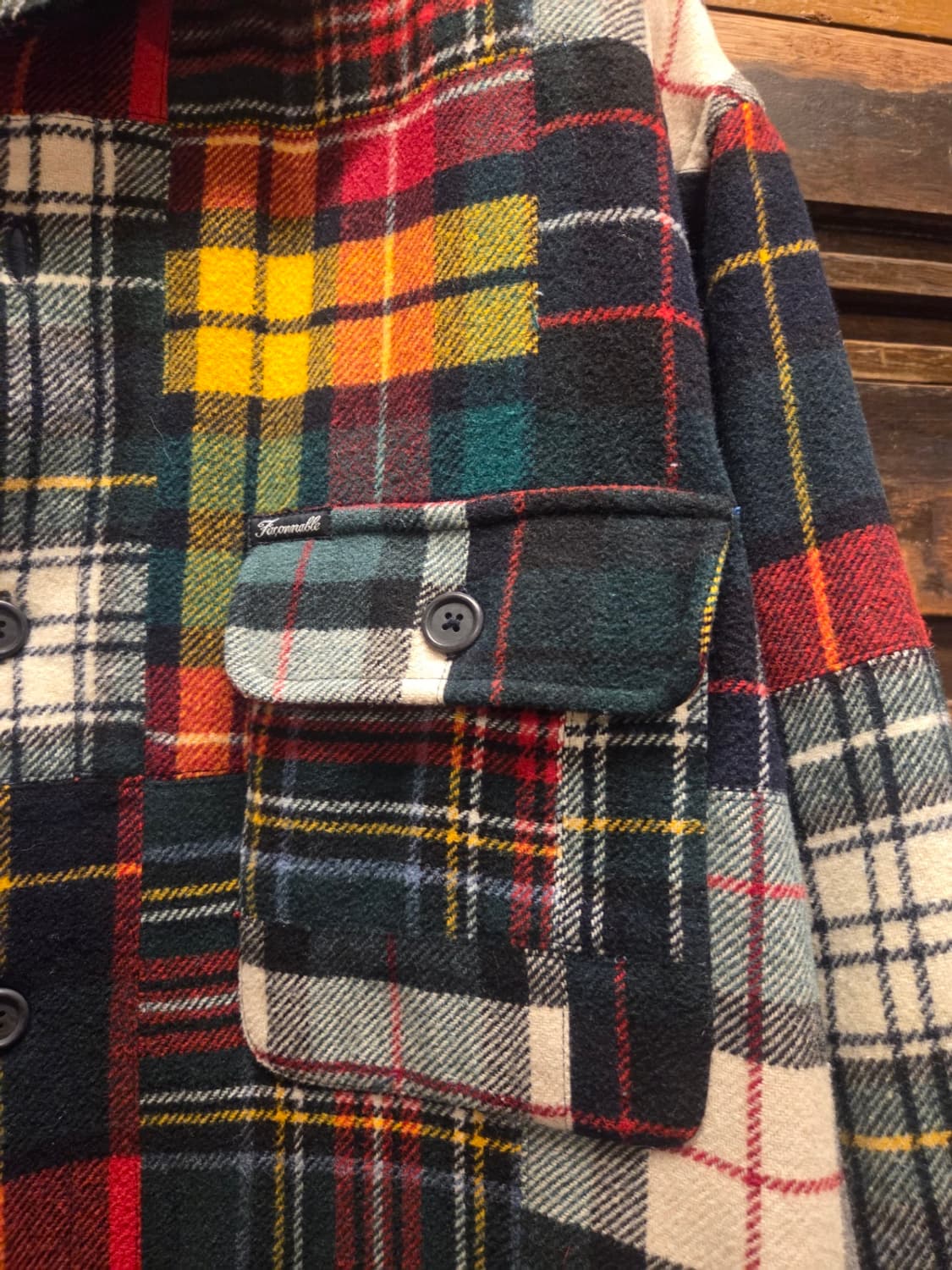 파쏘나블 패치워크 자켓 상품이미지4