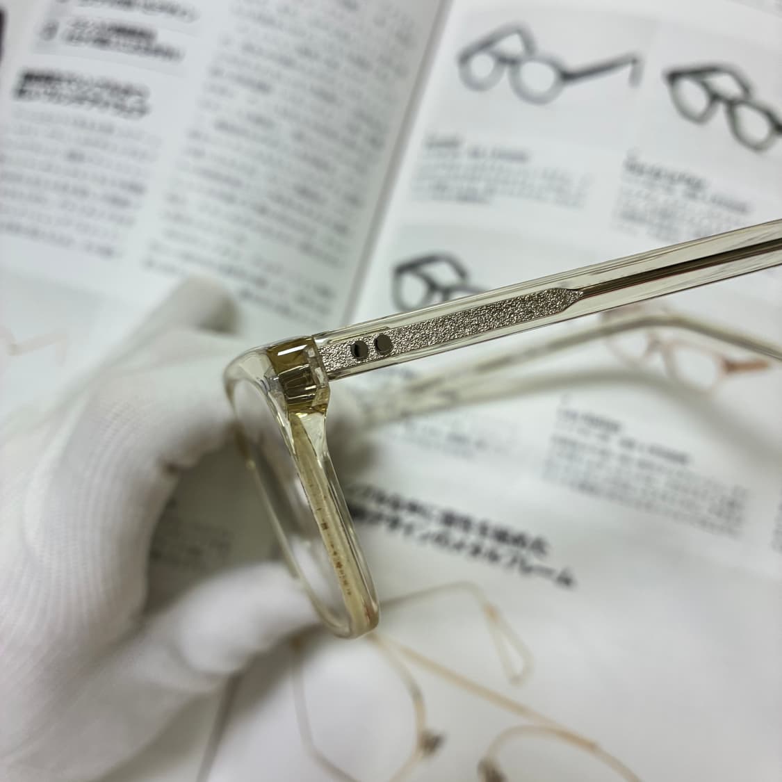 L.A. EYEWORKS 엘에이 아이웍스 옐로우 클리어 투명 뿔테 안경 상품이미지4