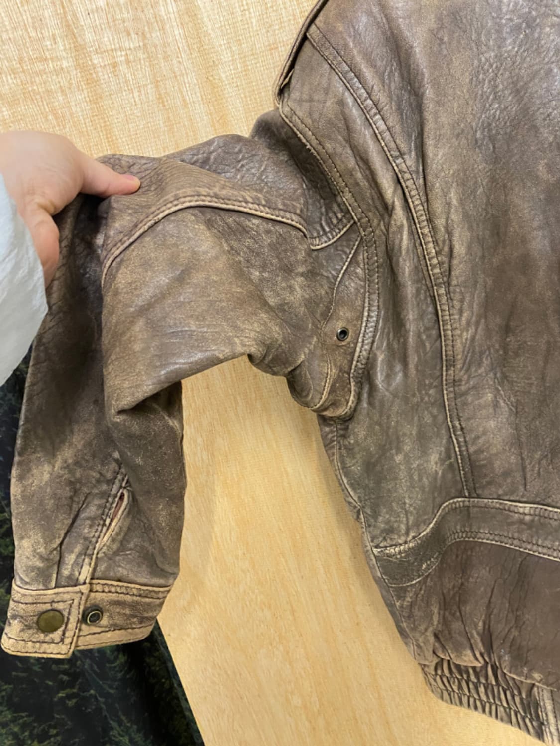 VTG hard faded G-1 leather jacket  상품이미지9