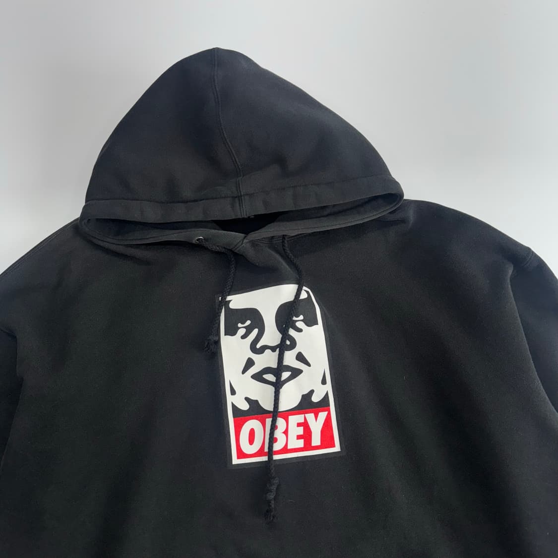 Obey 오베이 빅 로고 블랙 후드티  상품이미지4