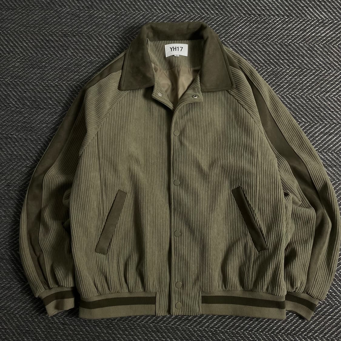 빈티지 미니멀 코듀로이 스웨이드 바시티 자켓 y 3914 상품이미지2