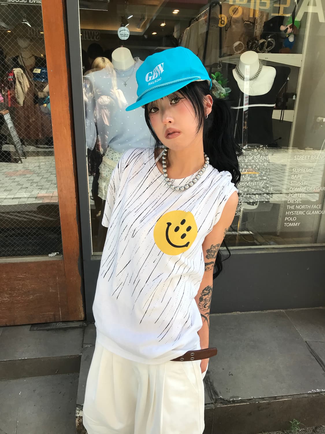 < Kapital Smile Printing T-shirt >  상품이미지2