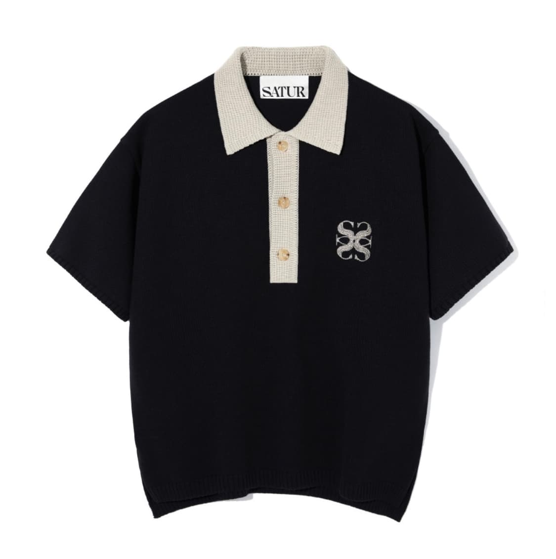 세터 나폴리 소프트 코튼 폴로 니트 리조트 반팔 피케 카라 니트 블랙 M 상품이미지5