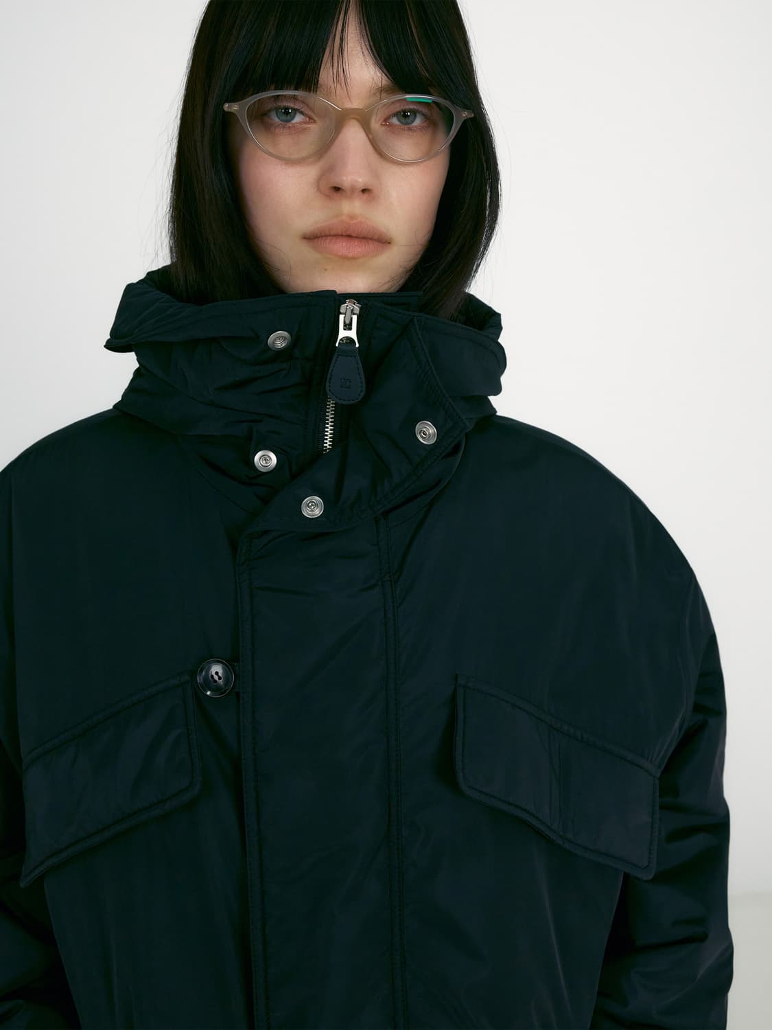 로우클래식 오버사이즈 후디드 파카s 상품이미지3