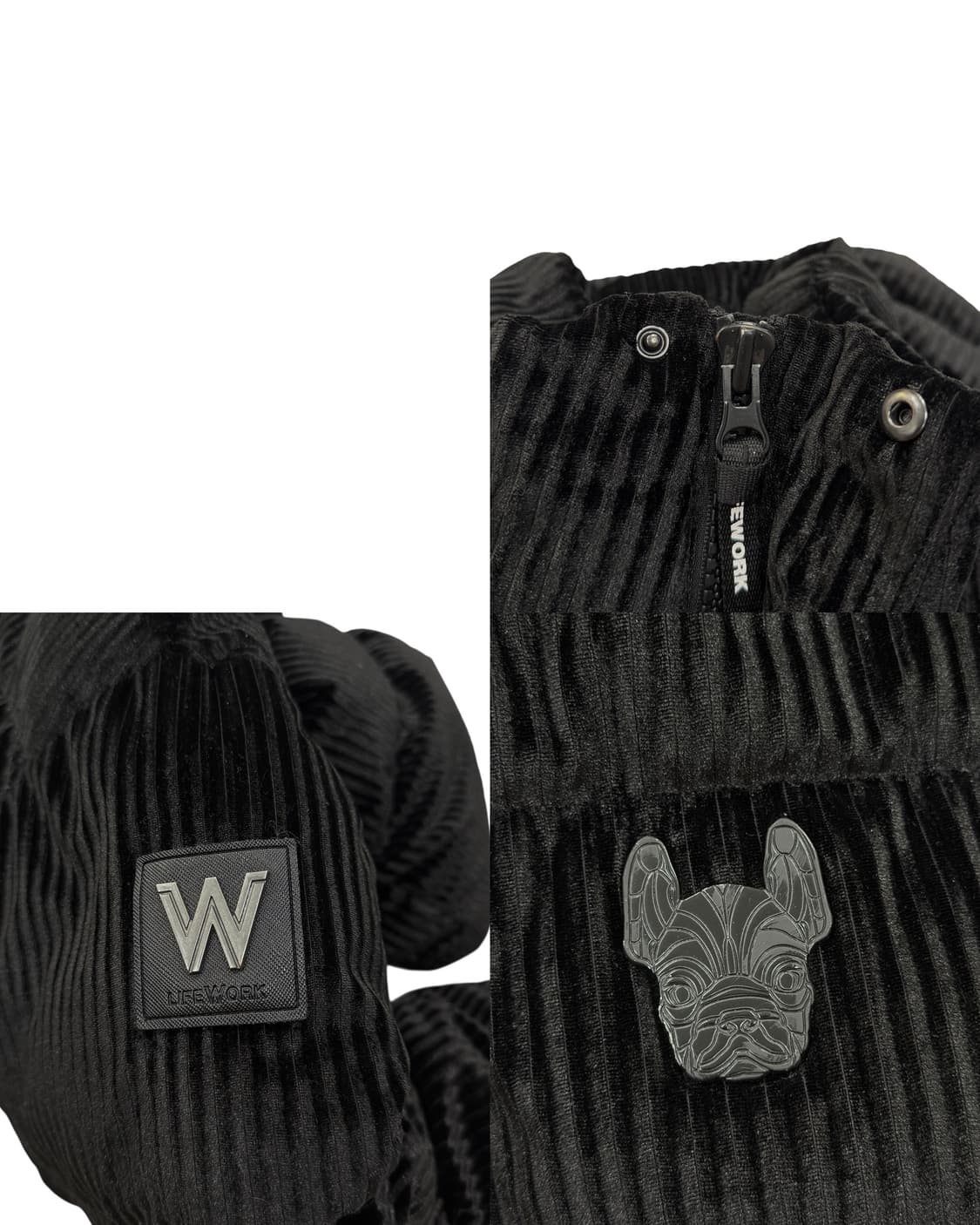 라이프워크 벨벳 코듀로이 헤비 다운 패딩 점퍼 자켓 블랙 M 상품이미지8