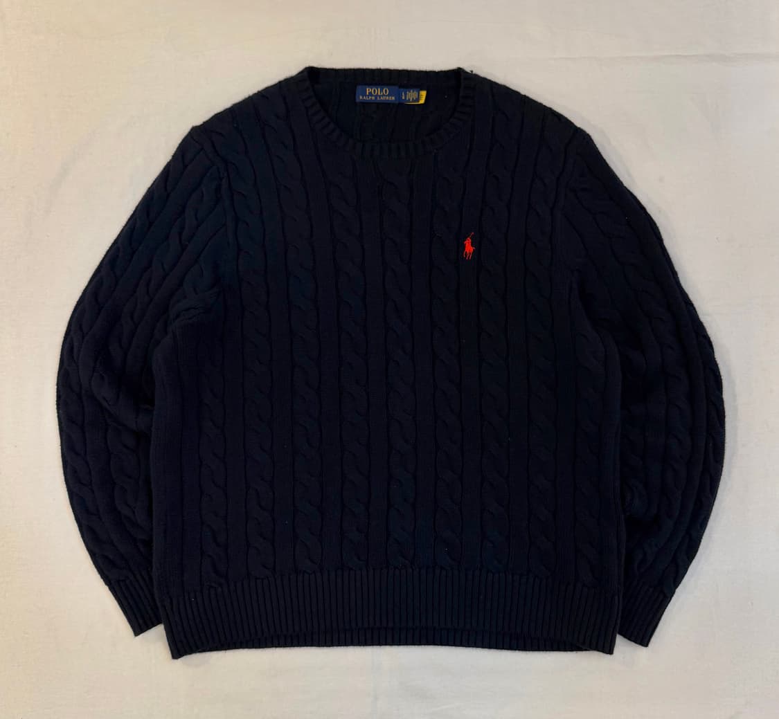 폴로 랄프로렌 코튼 니트 가디건 네이비 상품이미지4