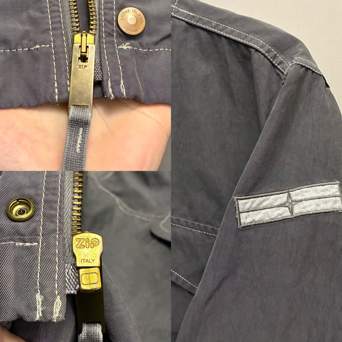 (L~XL)00s 스톤아일랜드 데님스 가먼트다잉 빈티지 유틸리티자켓 상품이미지5