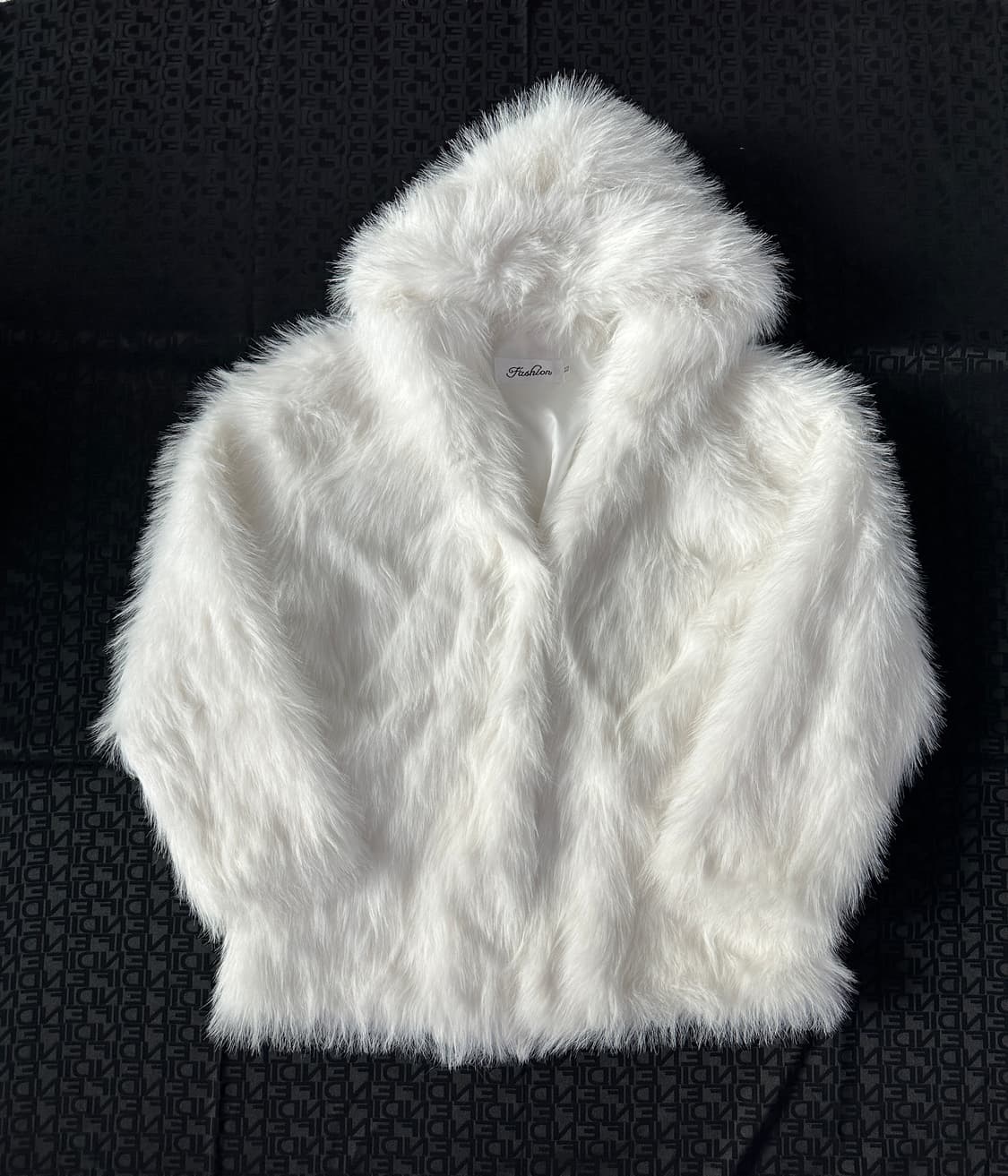 페이크 퍼 울 실크 혼방 후드자켓 상품이미지1