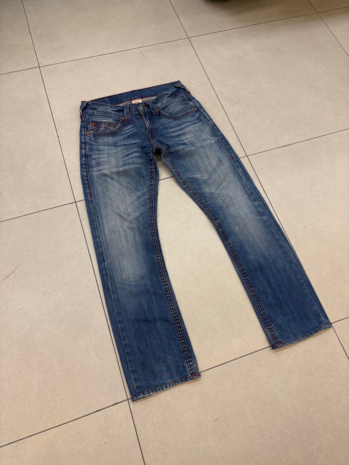 트루릴리전 섹션 스트레이트 데님팬츠 상품이미지2