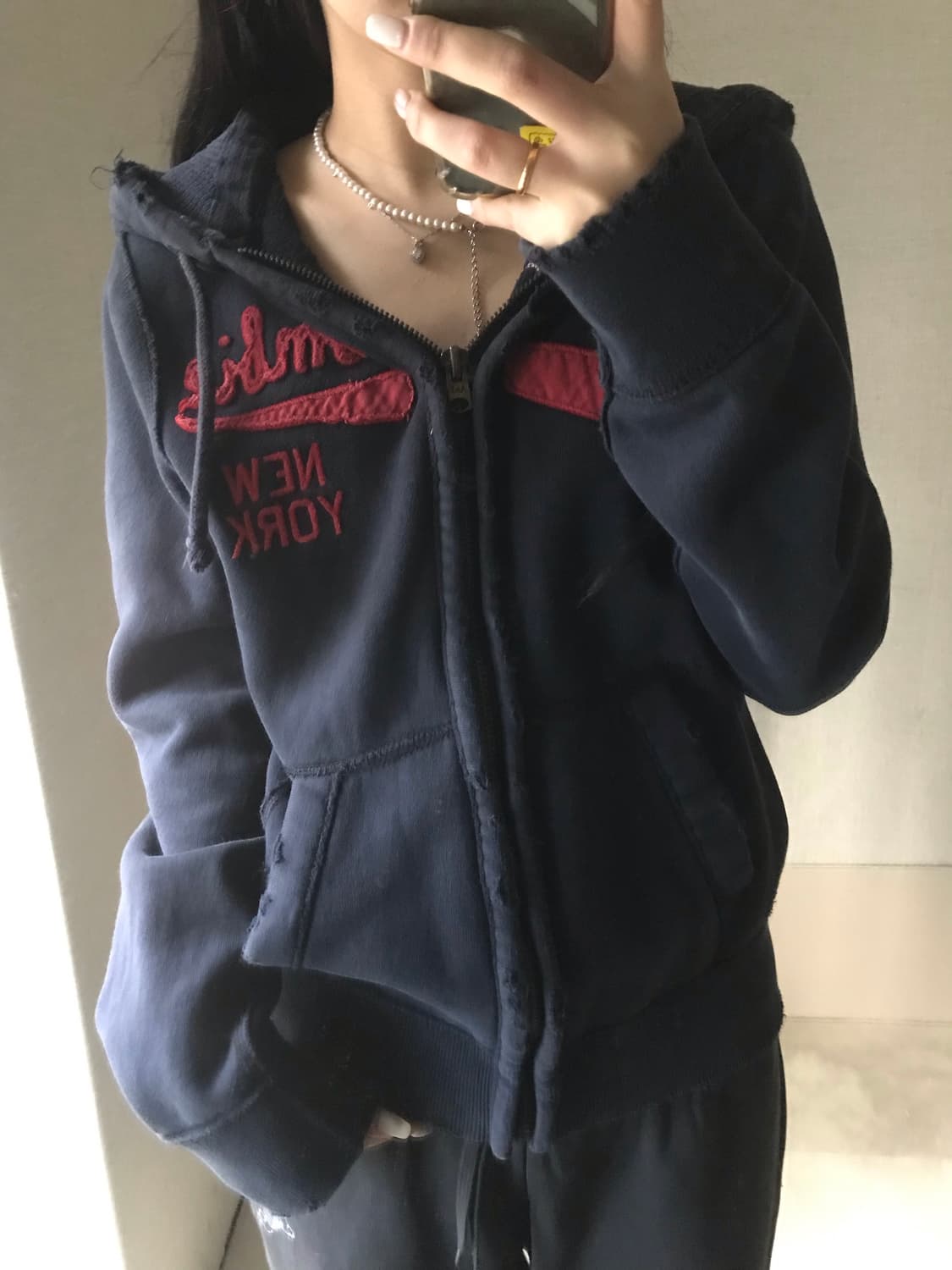 아베크롬비 딥네이비 후드집업 상품이미지3