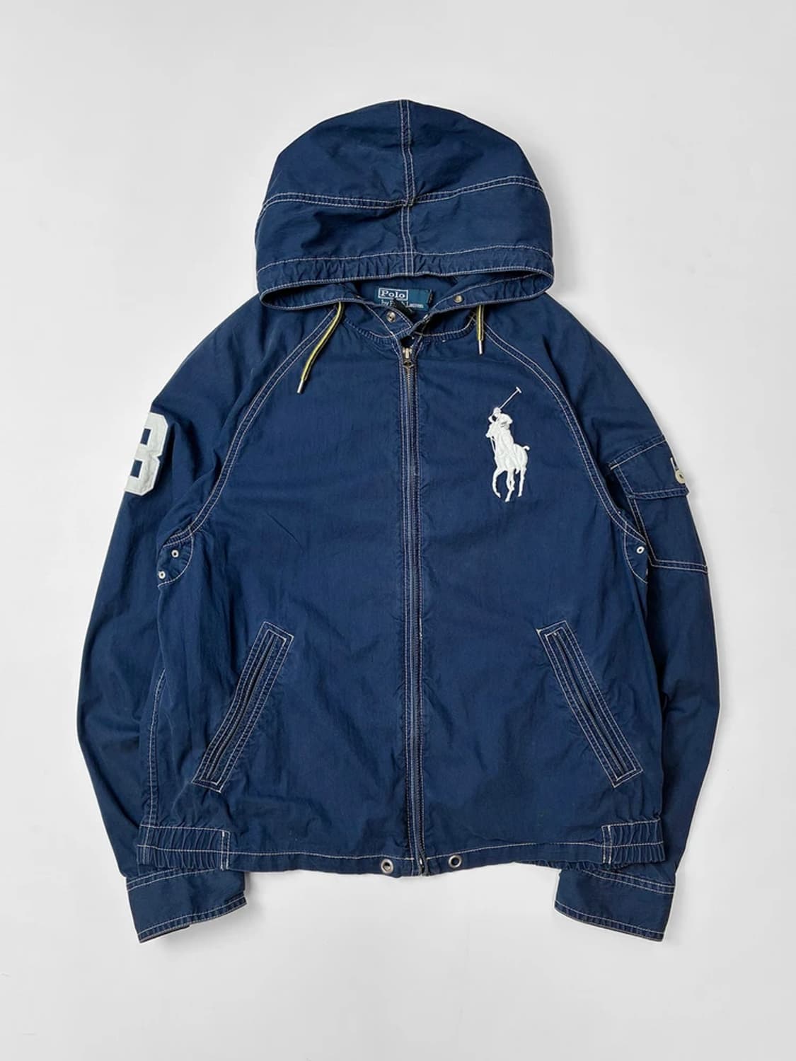 폴로 랄프로렌 90s 빅포니 블루 스티치 후드 자켓 PN5418 상품이미지1