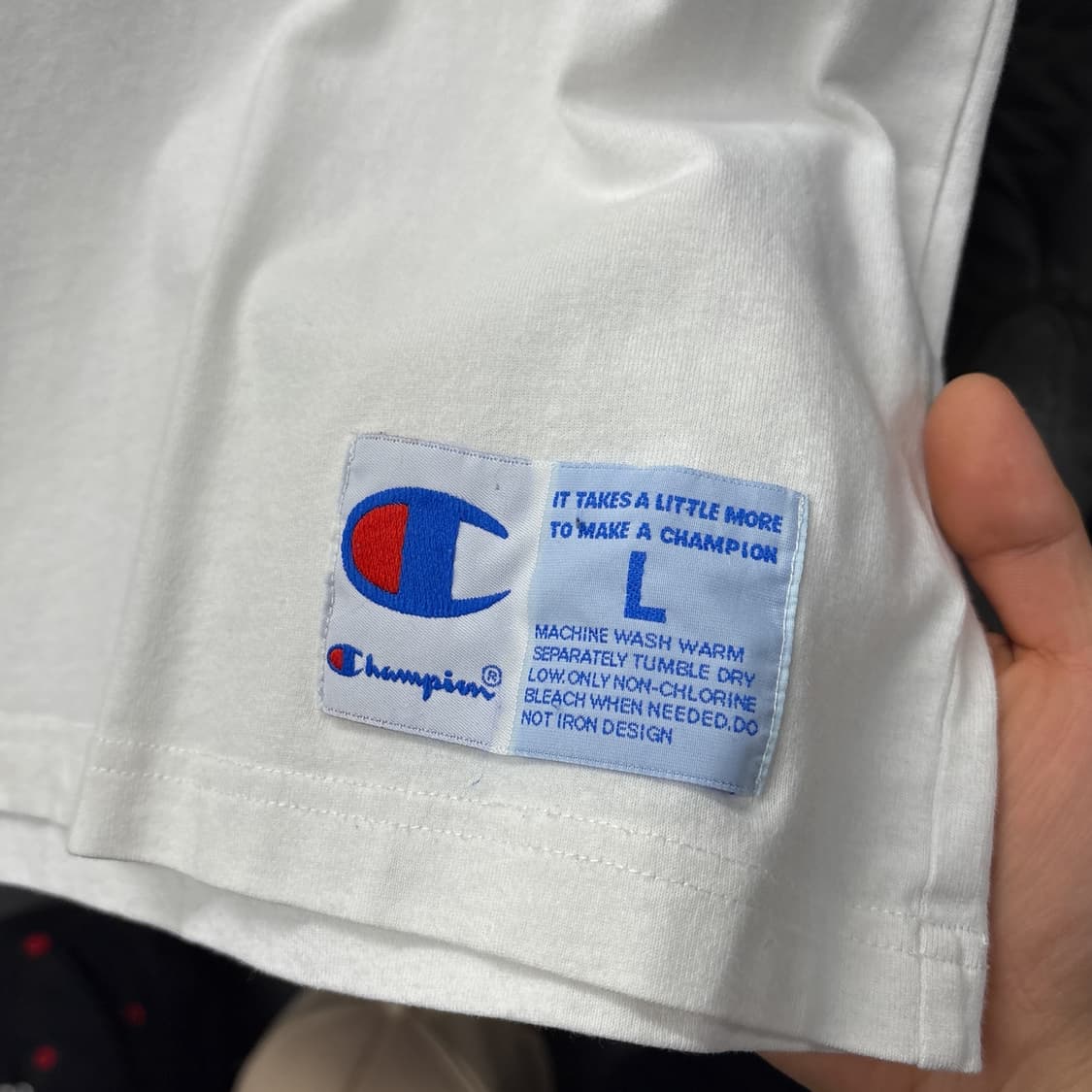 챔피온 시그니처 심볼 컬러블럭 프린팅 헤비코튼 티셔츠 N1208 상품이미지4