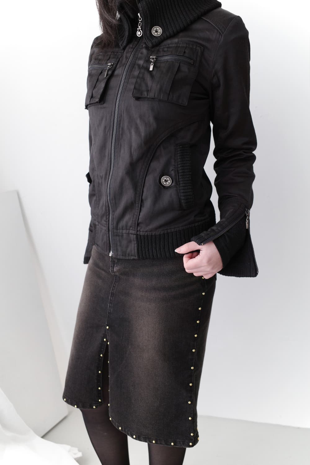 cecil mcbee) zipper line jacket 상품이미지7