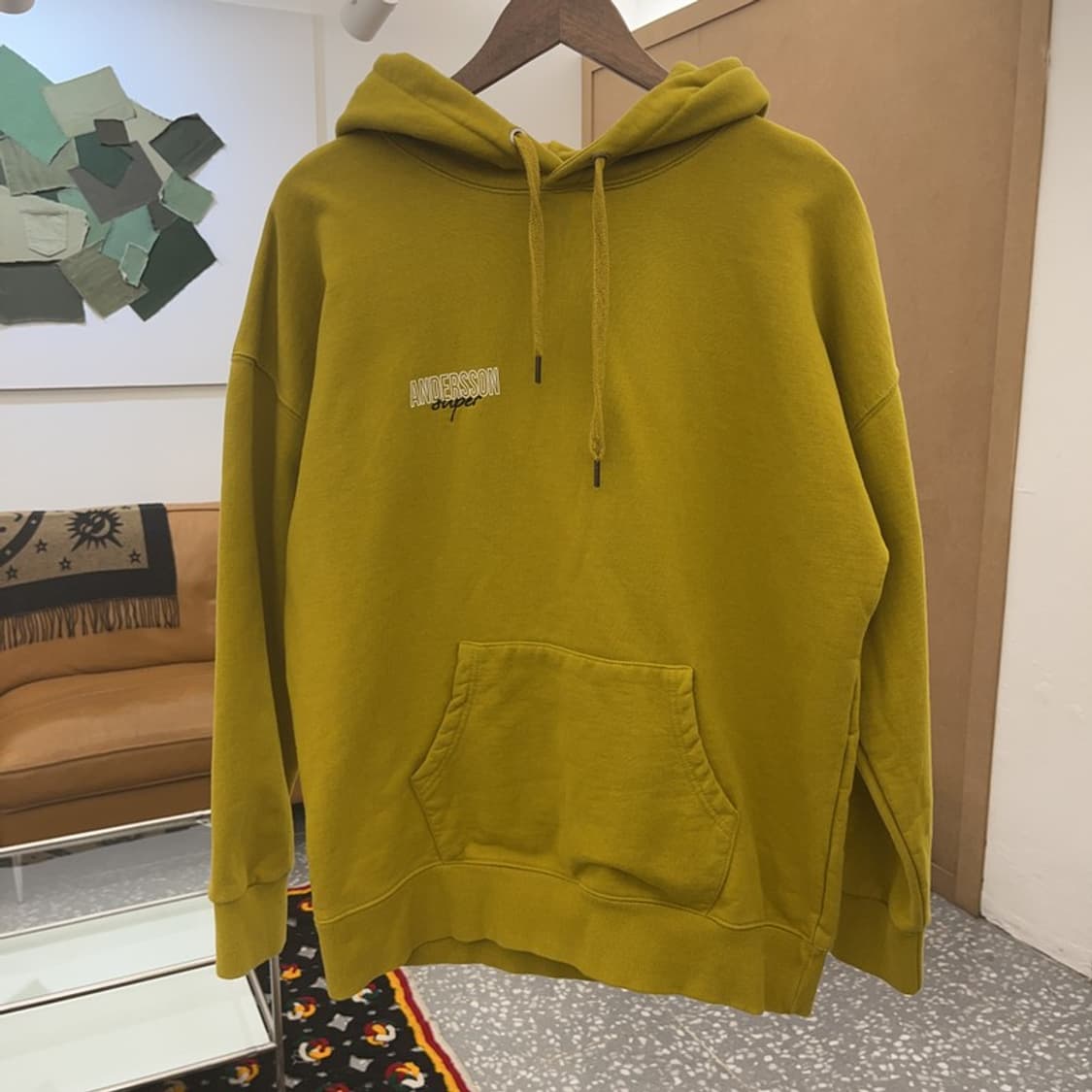 앤더슨벨 레트로 캐주얼 머스타드 약기모 후드티 M C08228 상품이미지3