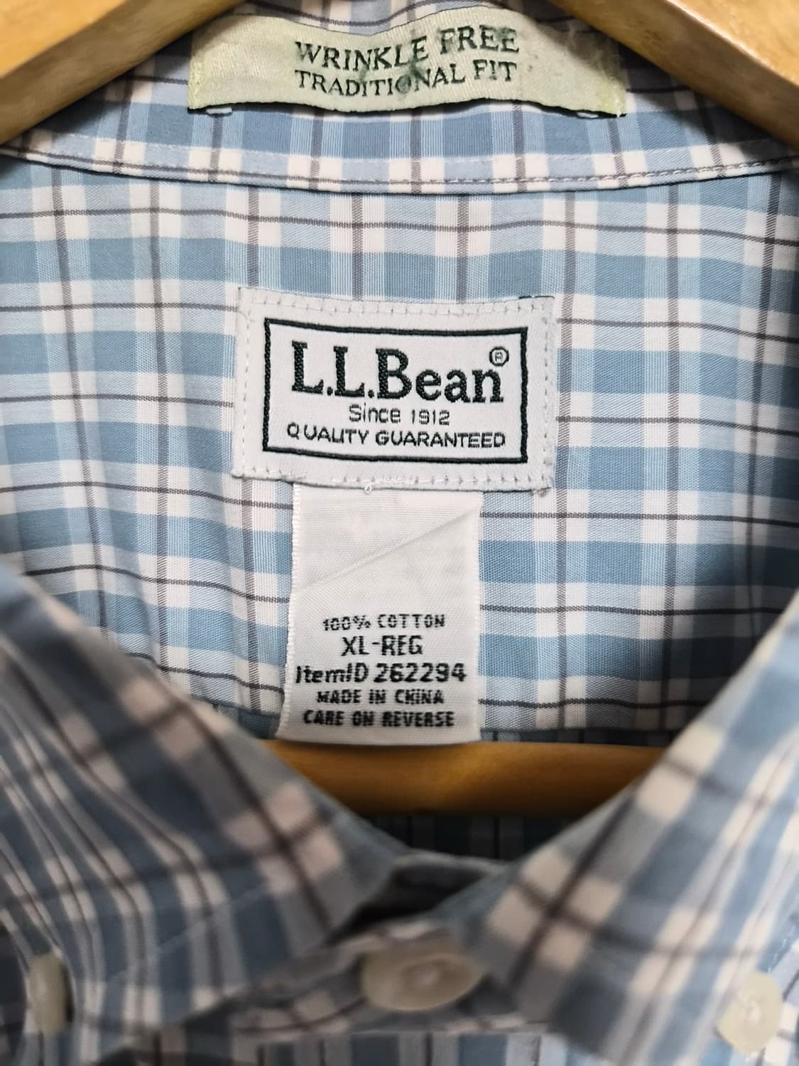 엘엘빈LLBEAN 코튼 체크 셔츠 XL - S394 상품이미지4