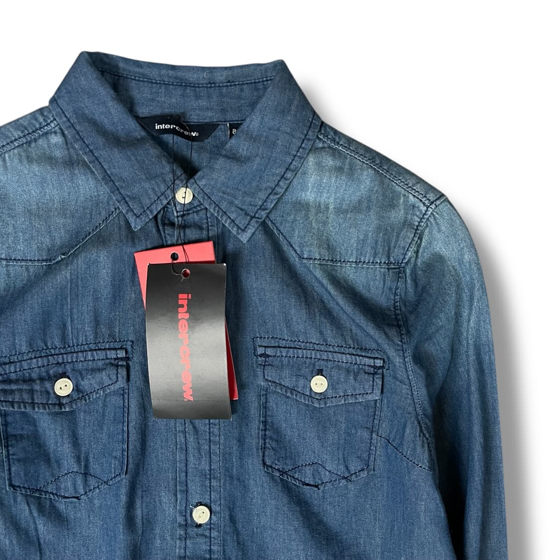 인터크루 투포켓 진청 데님 셔츠 85 상품이미지3