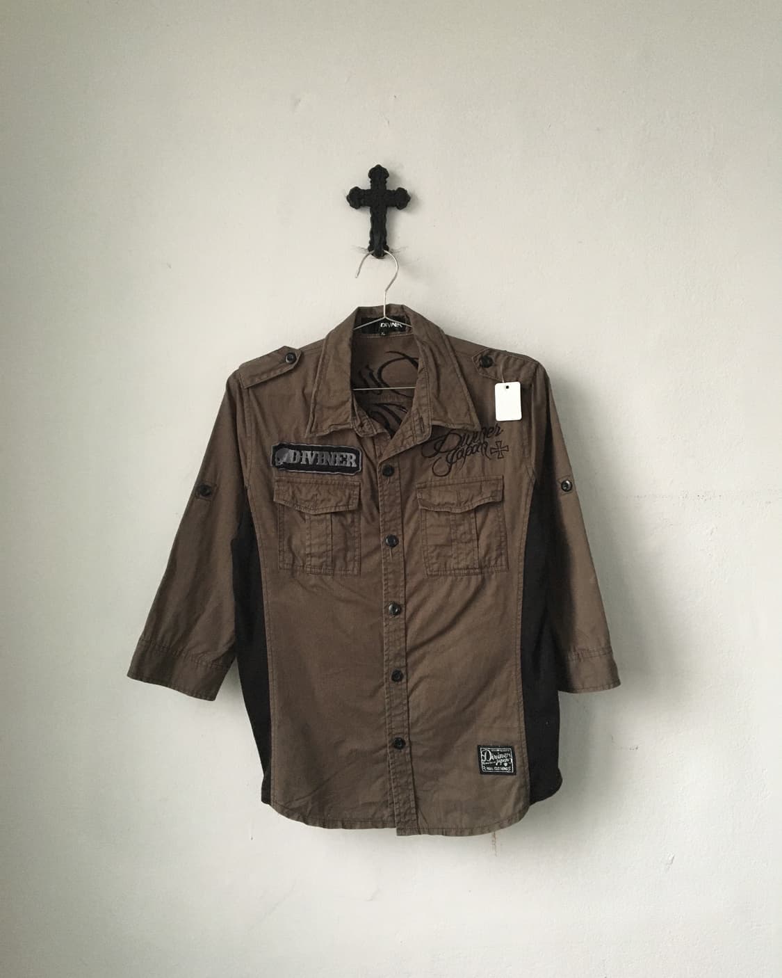 Patch needle work point shirt 상품이미지2