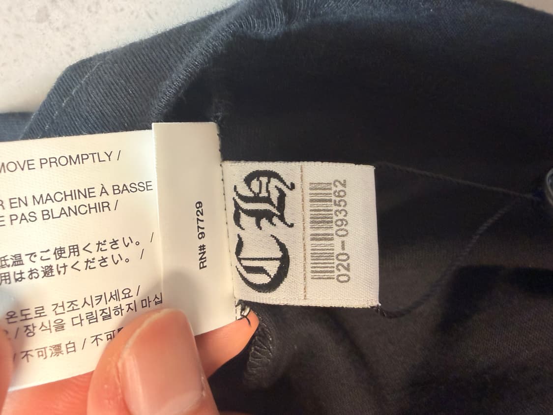 크롬하츠 포티 롱슬리브 한글탭 L 상품이미지3