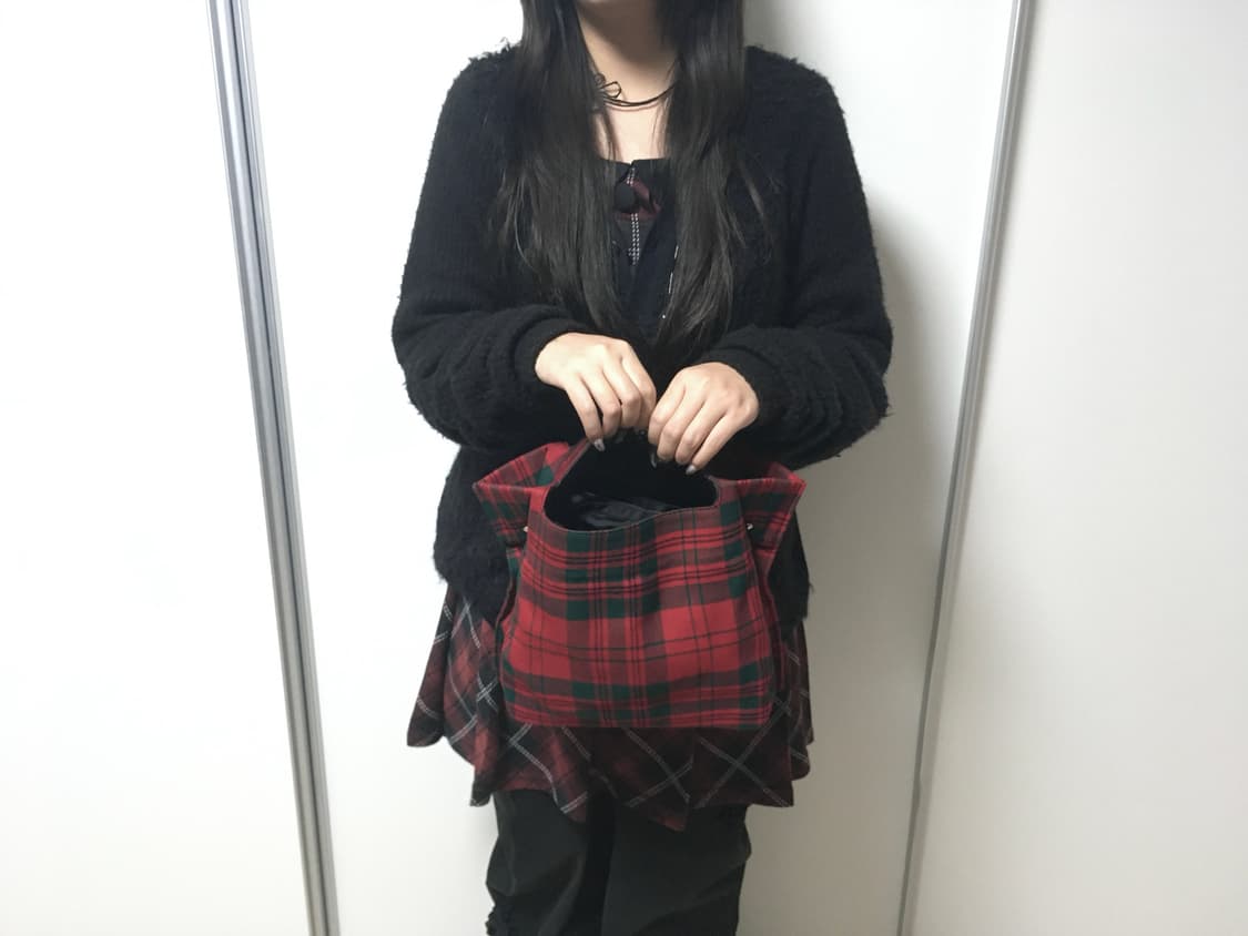 robe de chambre 꼼데가르송 타탄 체크 가방 상품이미지1