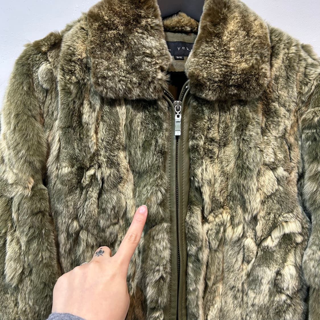 카키 양가죽 렉스퍼 자켓 상품이미지3