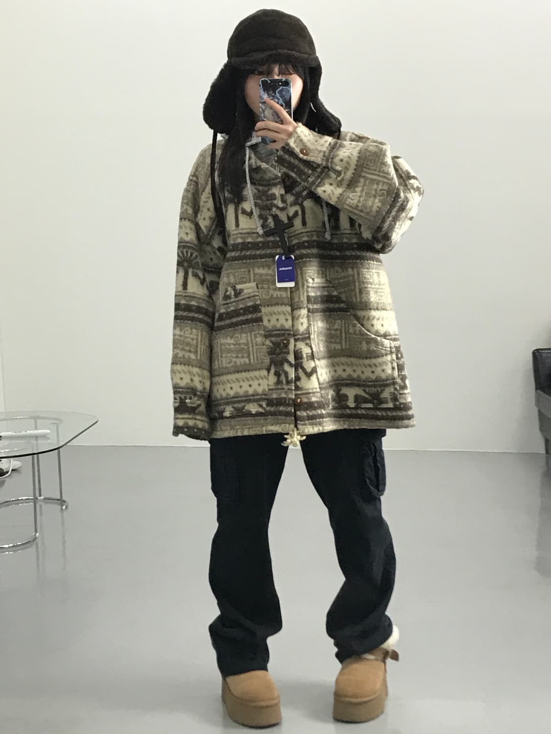 에콰도르산 알파카 블랭킷 재킷 상품이미지1