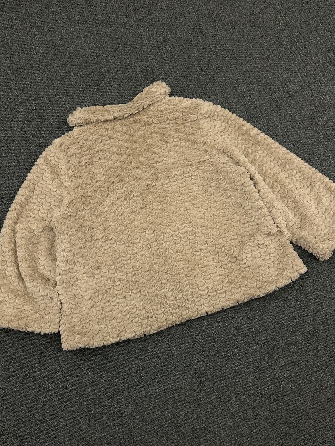 ML)Japanese vintage 여성 베이지 퍼 자켓 상품이미지4