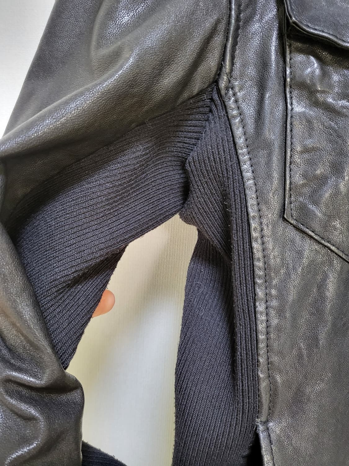 일본 브랜드 버팔로 버지터블 양가죽 후드 자켓55-66 상품이미지4