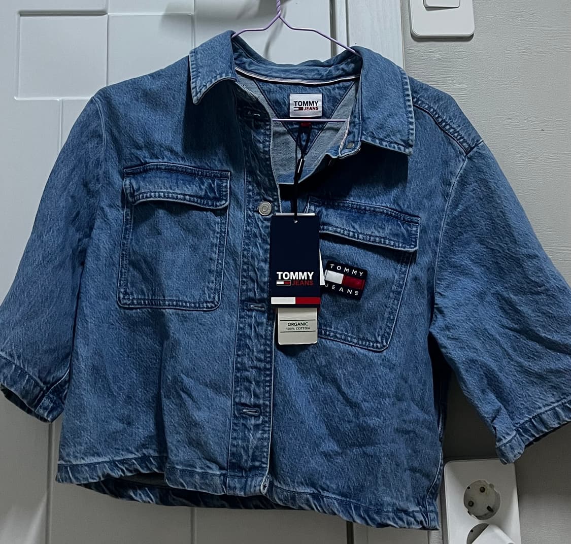 타미 진스 플래그 뱃지 대님 셔츠 상품이미지1