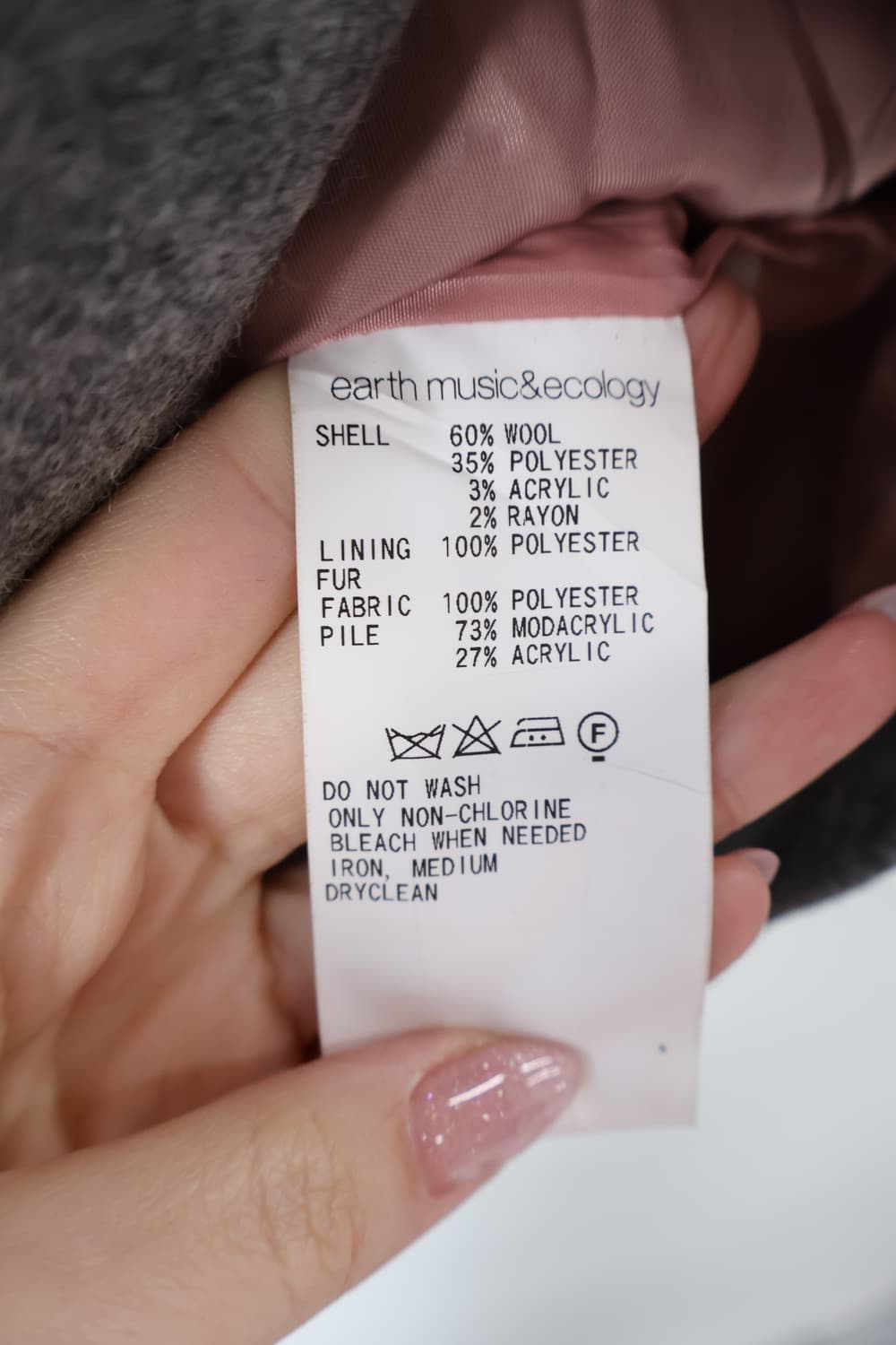 earth music Wool Blend Fur Double Coat 상품이미지7