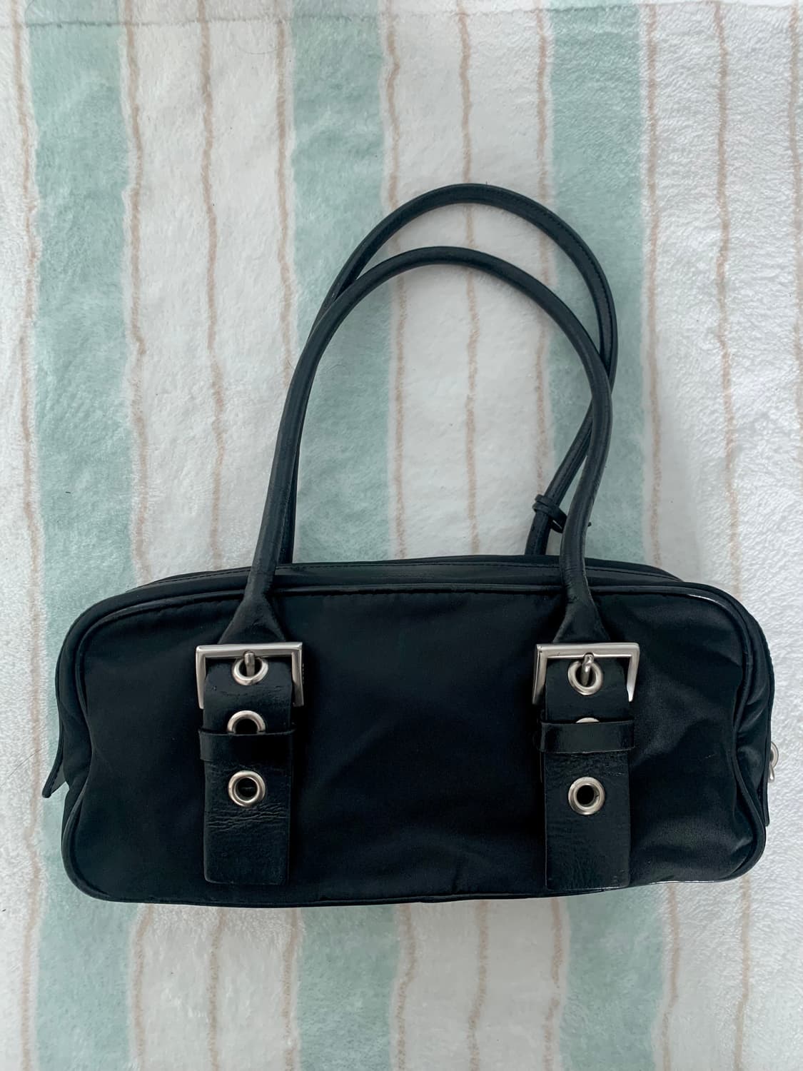 프라다 바게트백 볼링백 가방 상품이미지4