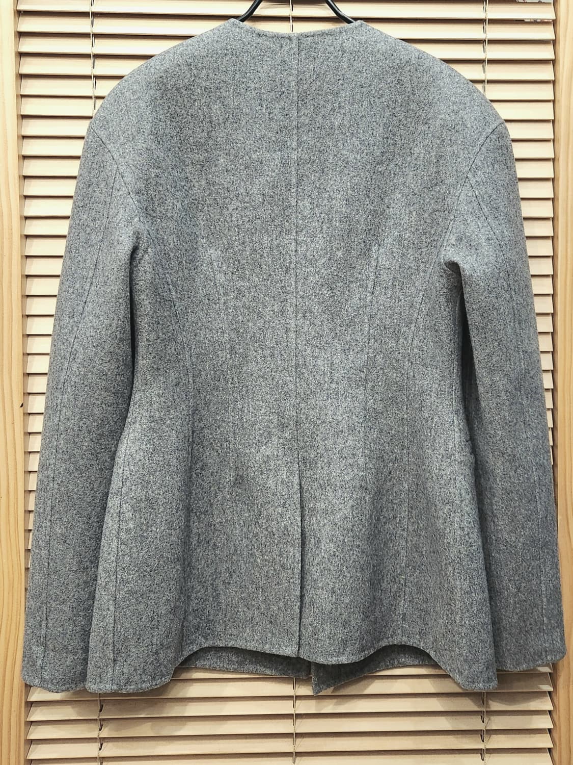 (새상품)제이청 그레이 모직 노카라 자켓 상품이미지4
