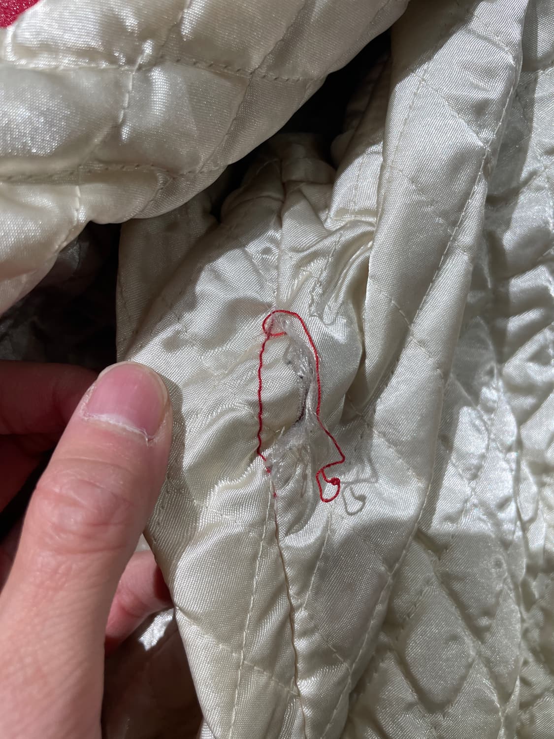 vtg 레드 레트로 레더 바시티 자켓 상품이미지7