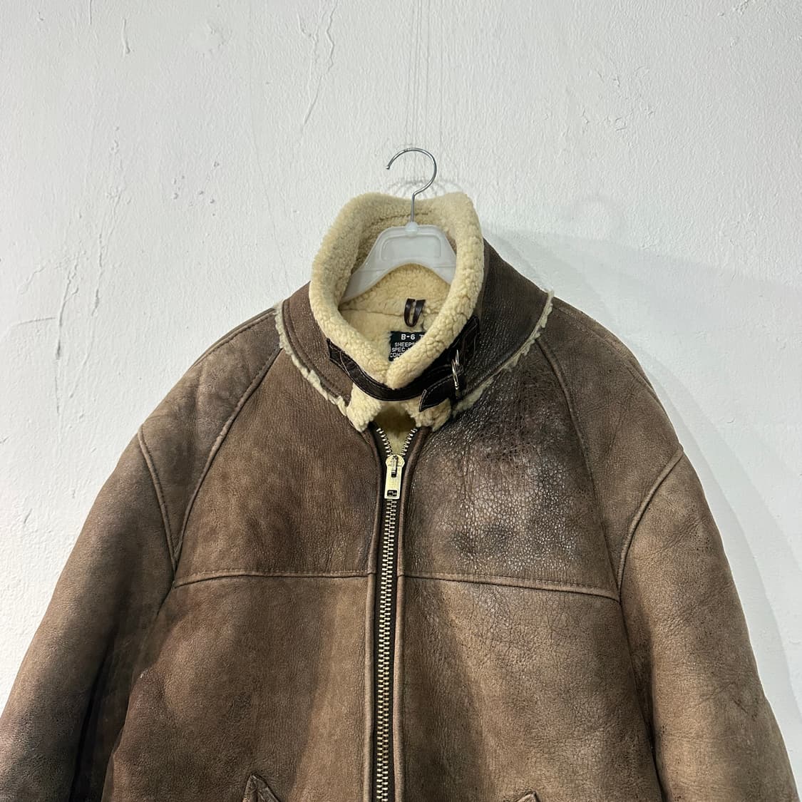 Schott 쇼트 B-6 양가죽 무스탕 44 상품이미지3