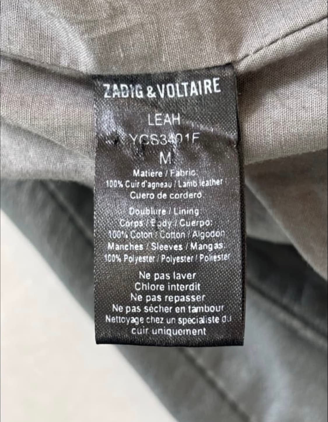 Vintage Zadig&Voltaire 레더자켓 상품이미지4