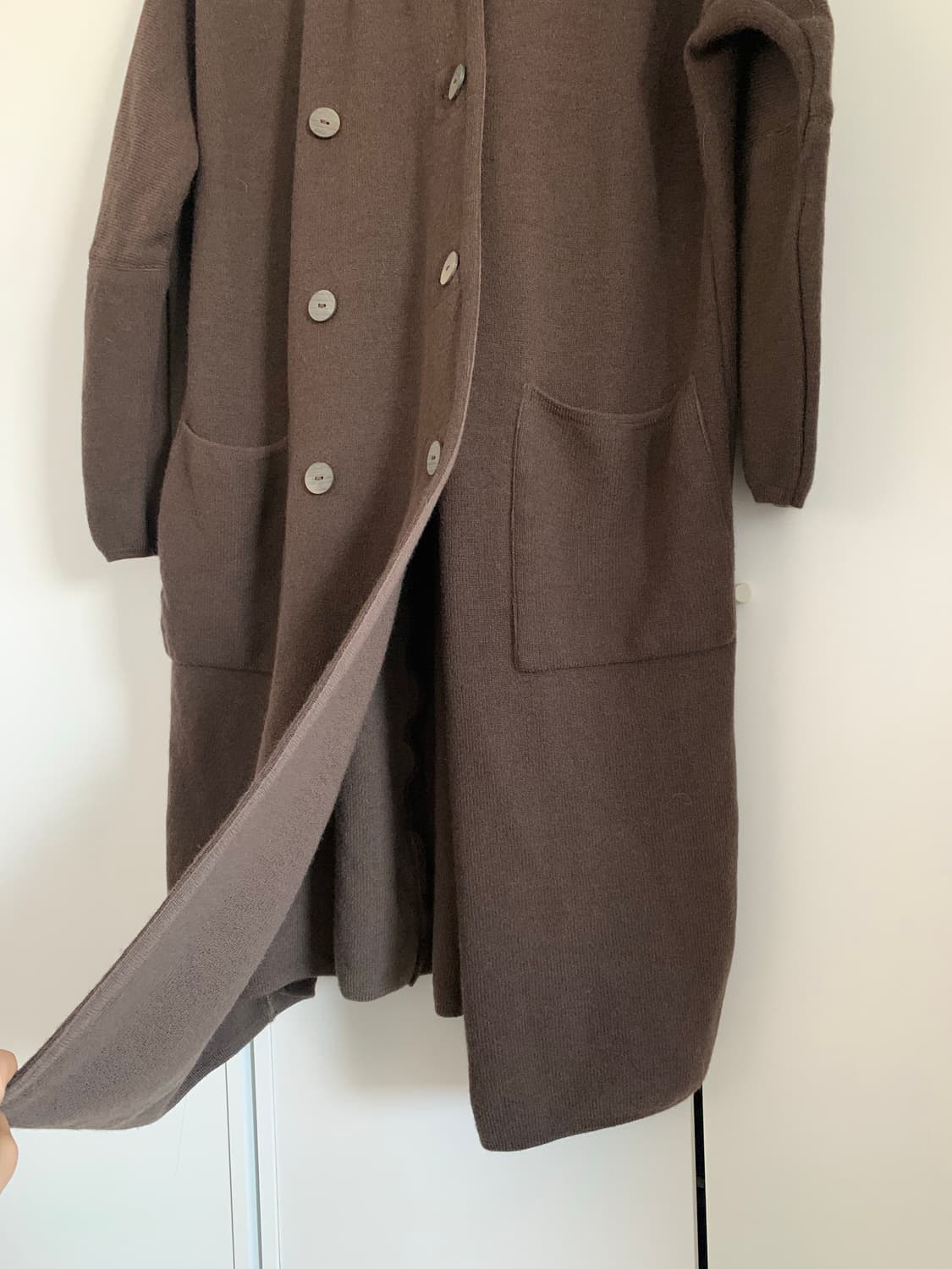 브라운 니트 코트 상품이미지3