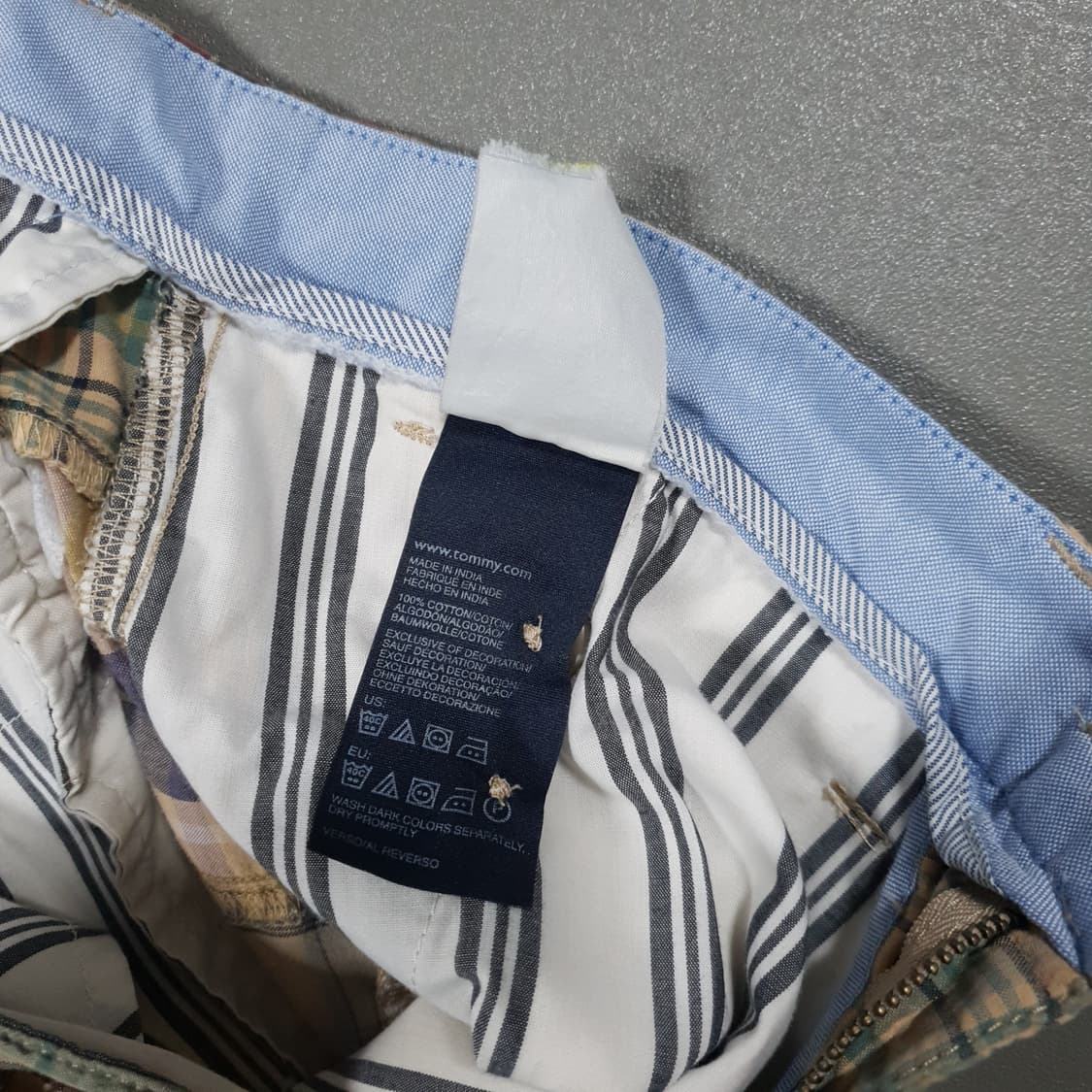 32~33) 타미힐피거 마드라스 패치워크 반바지 쇼츠 하프 팬츠 베이지 상품이미지8