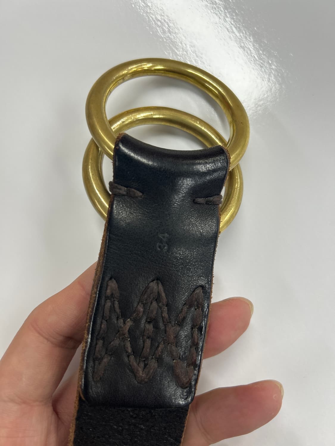 비즈빔 visvim 다크브라운 더블링 레더 벨트 34 상품이미지4