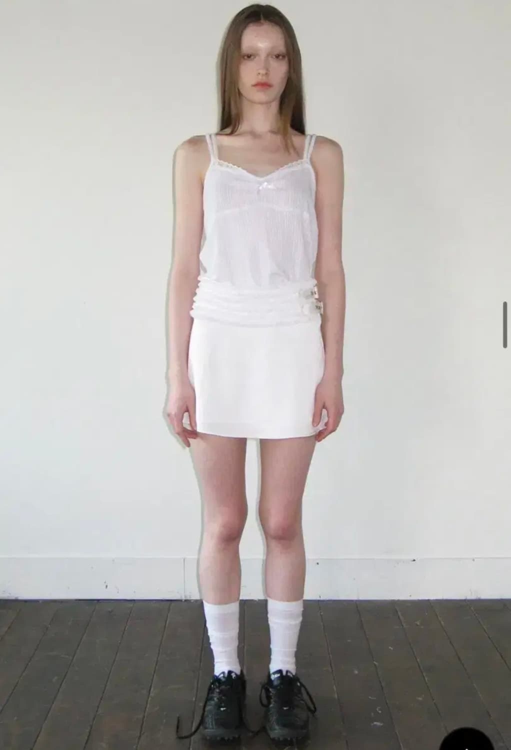 시눈 Two Buckle Skirt (White) 투 버클 스커트 상품이미지5