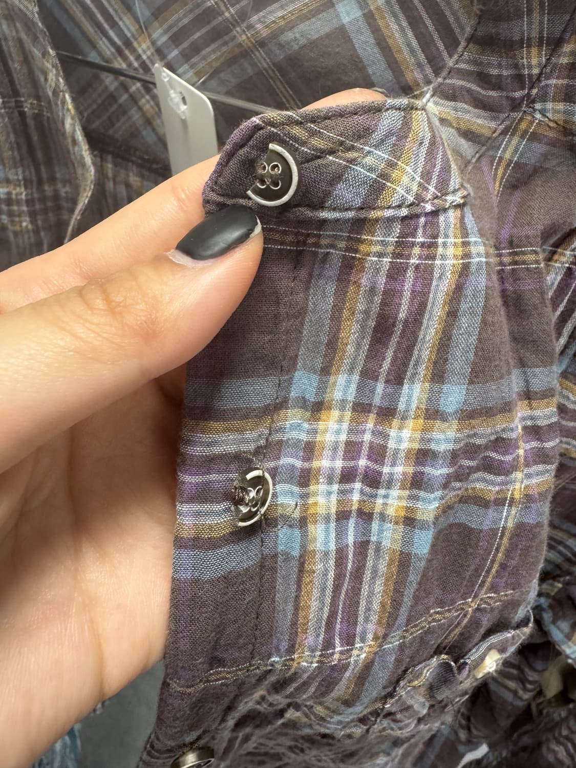 Pocket point check pattern blouse 상품이미지6