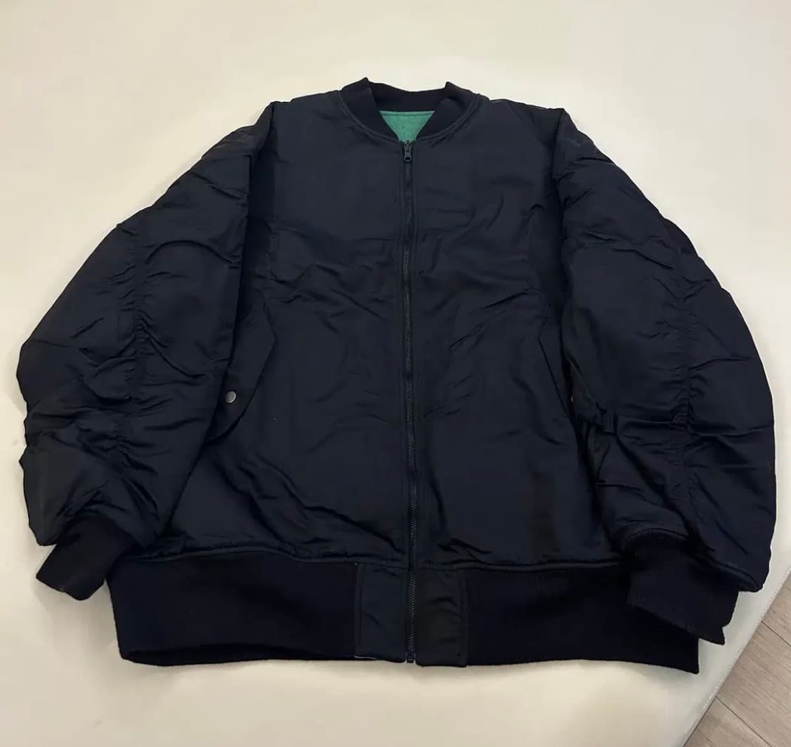 우루 URU MA-1 리버시블 블루종 블랙 2사이즈 새상품 판매 상품이미지7