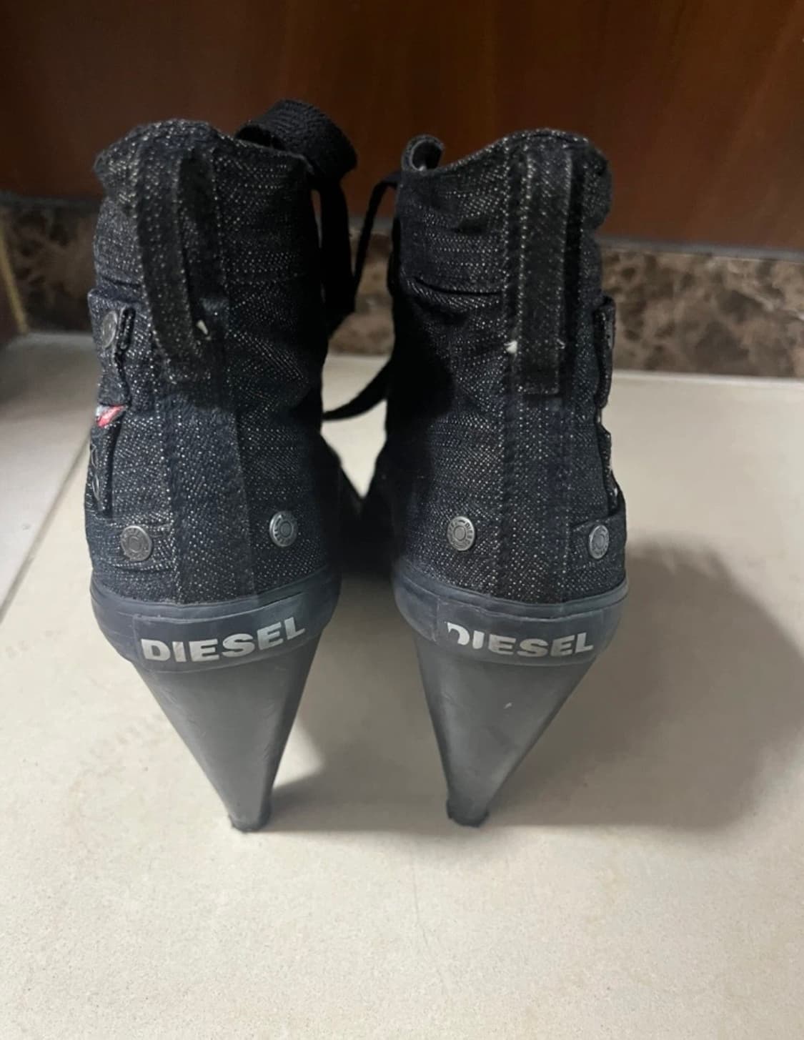 디젤 스터드 데님 하이힐구두 상품이미지2