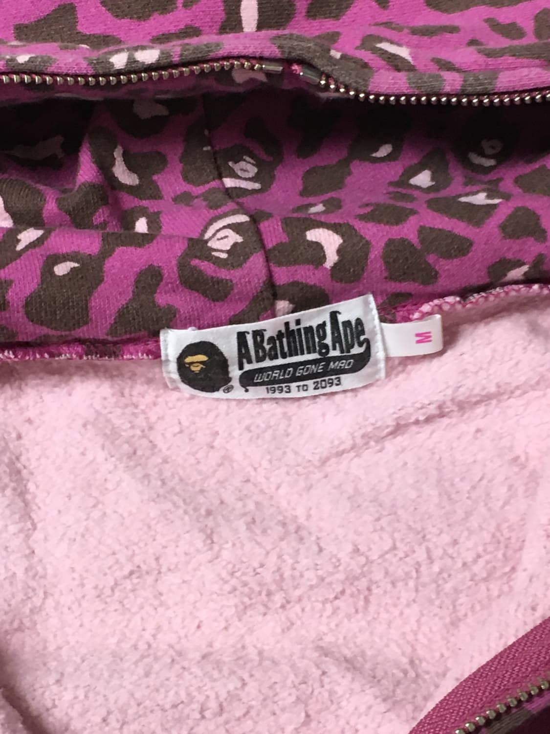 Bape 베이프 레오파드 핑크 후드집업 뉴진스 해린 히메 오네 갸루 상품이미지3