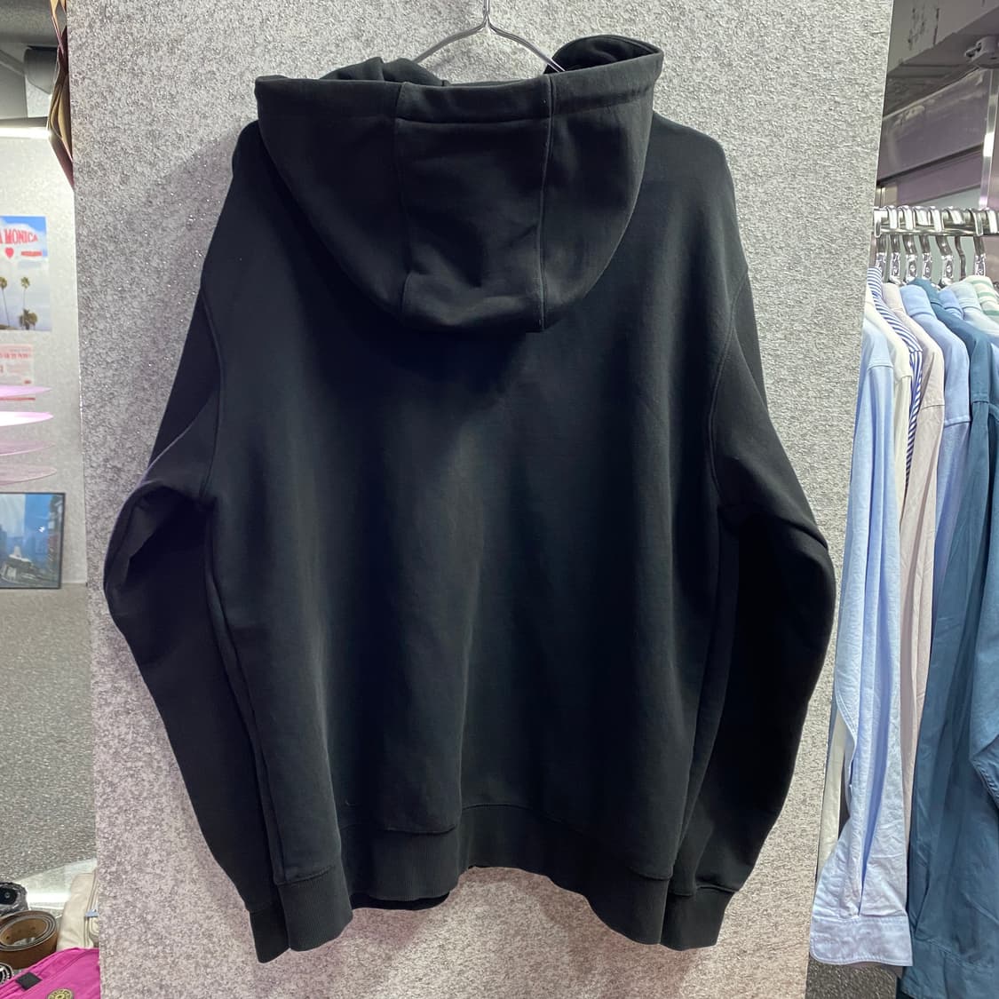 Lee 자수 스몰 로고 블랙 후드 집업 B3505 상품이미지5