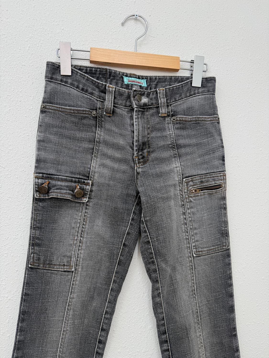 빈티지 Anna kerry 그레이 부츠컷 데님 팬츠 상품이미지3