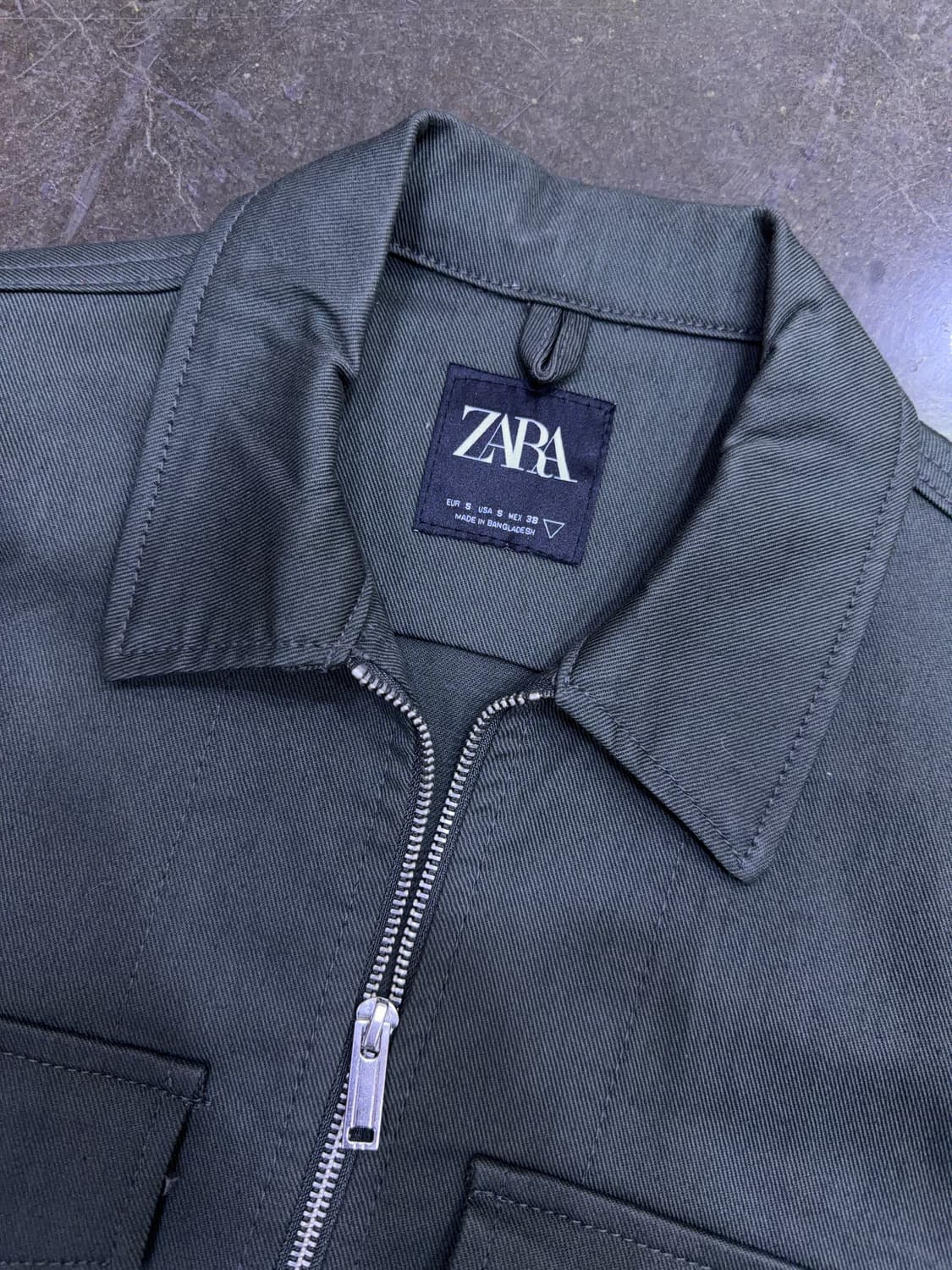 자라 워크자켓 셔츠 자켓 2way 집업자켓 올리브 S 상품이미지6