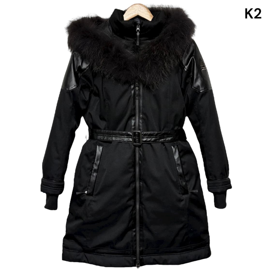 K2 구스다운 거위털 가죽배색 벨트패딩 상품이미지1