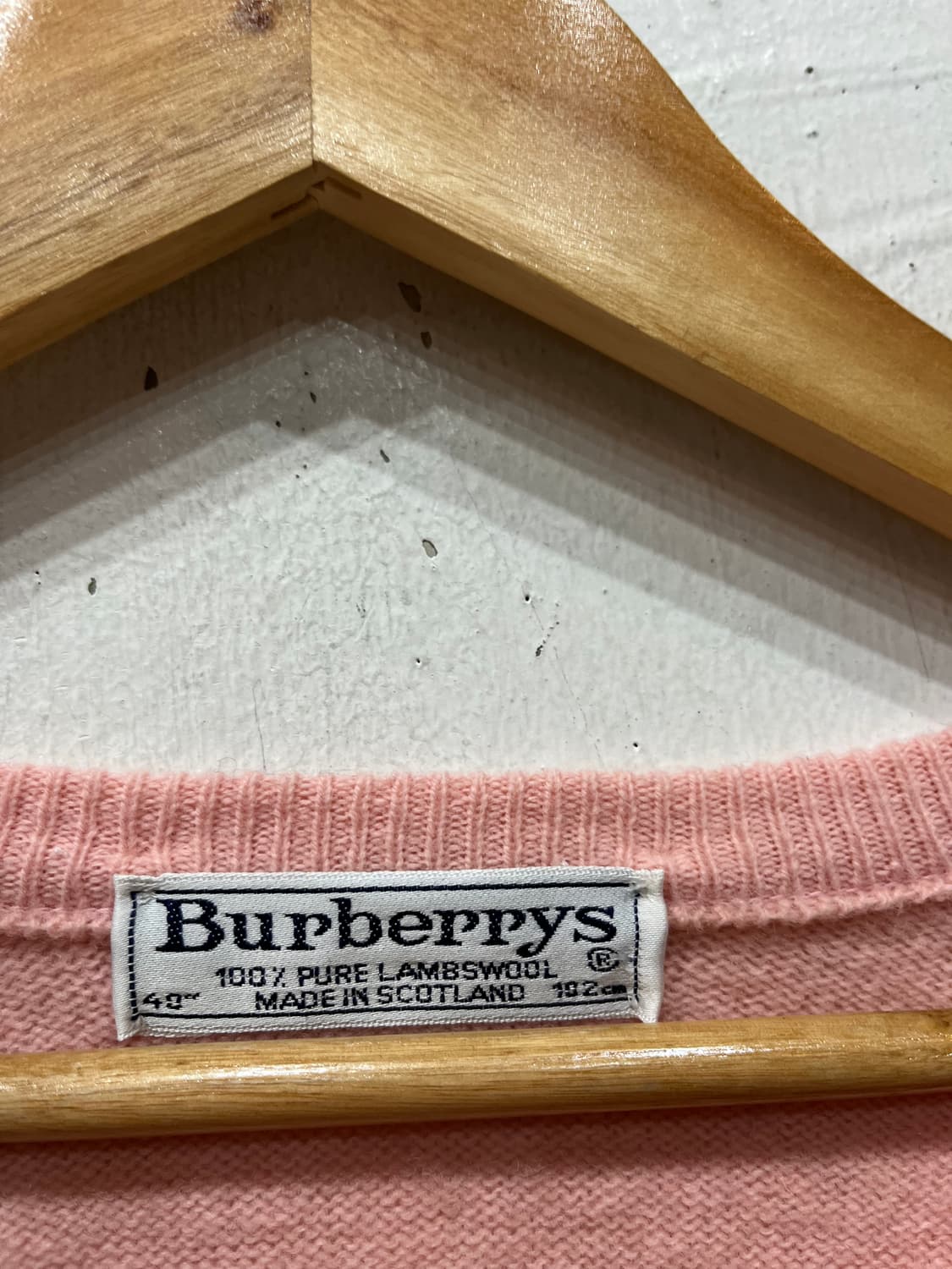 90s 버버리 램스울 니트 Made in SCOTLAND 상품이미지4