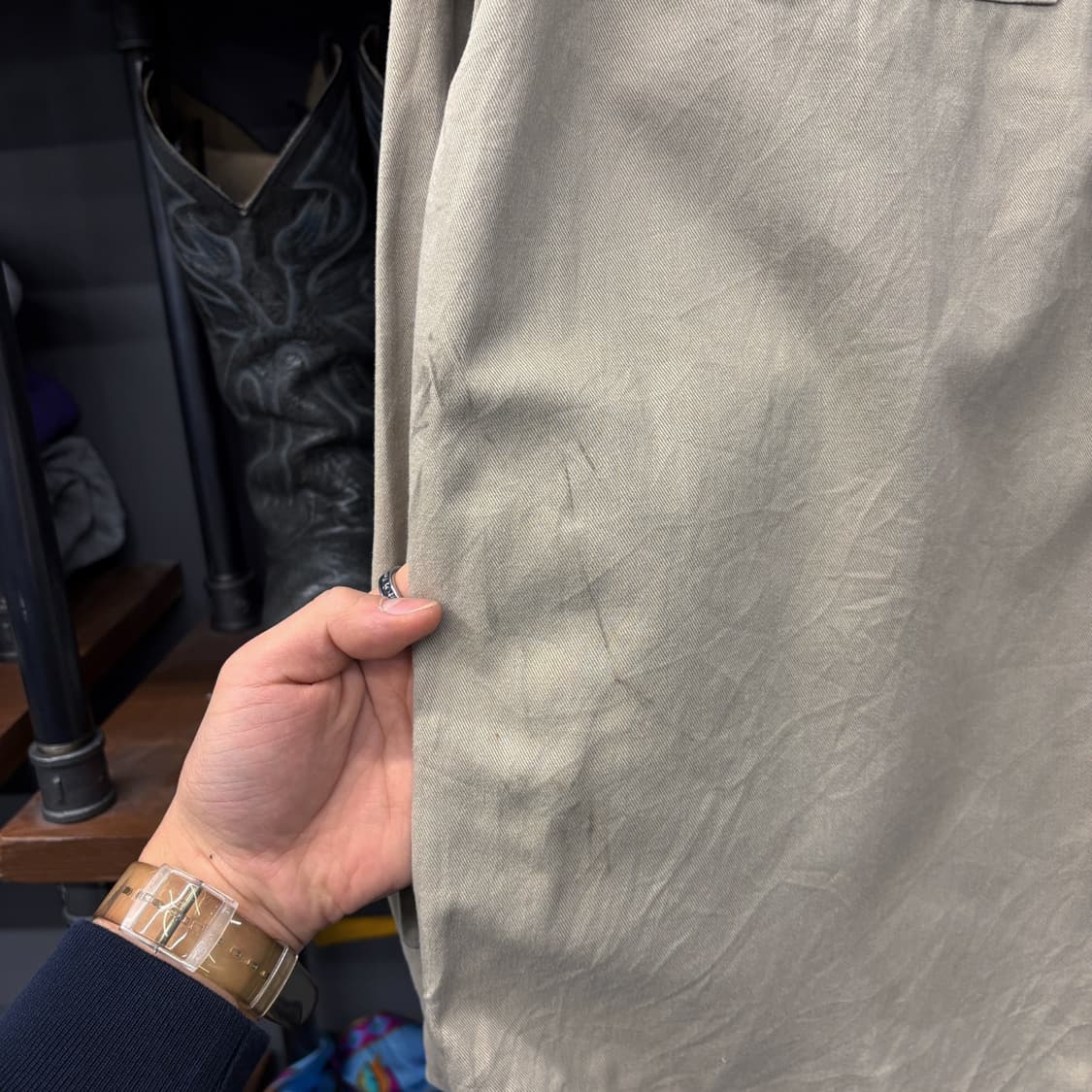 00s 할리데이비슨 멕시코 생산 미니쉴드 코튼트윌 가라지셔츠 N281 상품이미지7