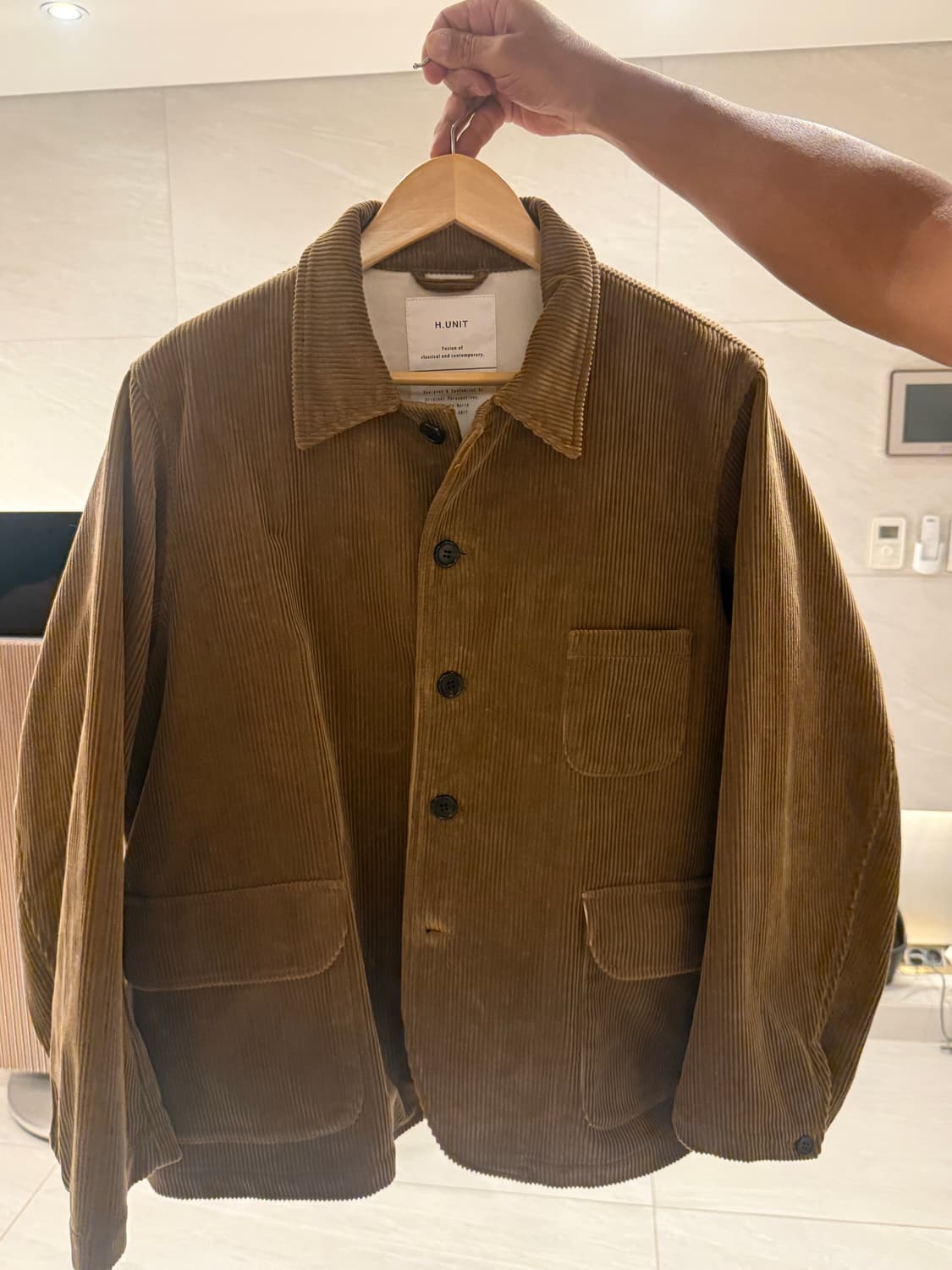 H.unit 일본 빈티지 커스텀 골덴 자켓팬트 세트 상품이미지3